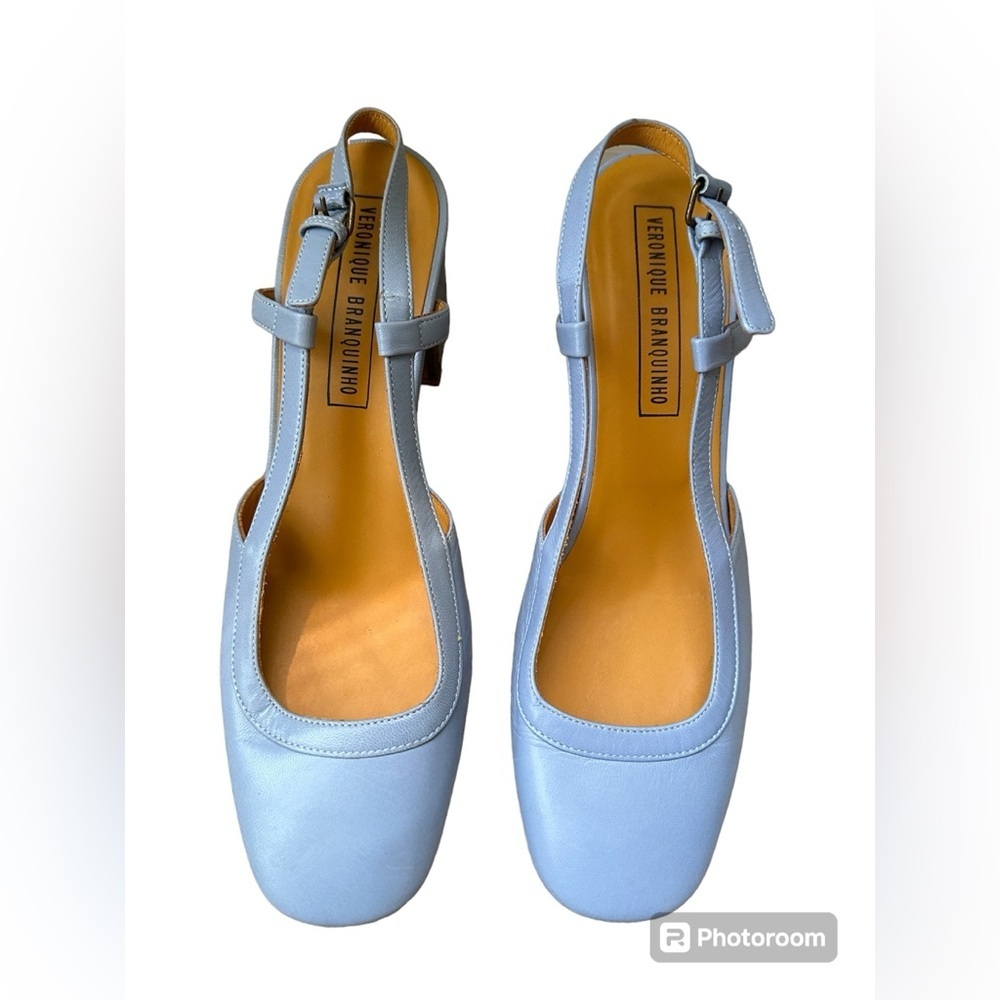 VERONIQUE BRANQUINHO Anthro Lilac Slingback Sandal Size 38 US 7.5 Y2K Style